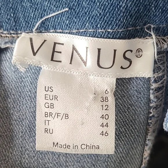 Venus Colorblock Denim Mini Dress - Picture 5 of 7